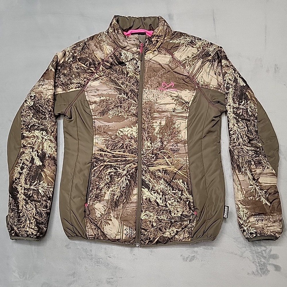 Realtree Jacket Womens Medium Brown Max-1 XT Camo Thinsulate Puffer Hunting